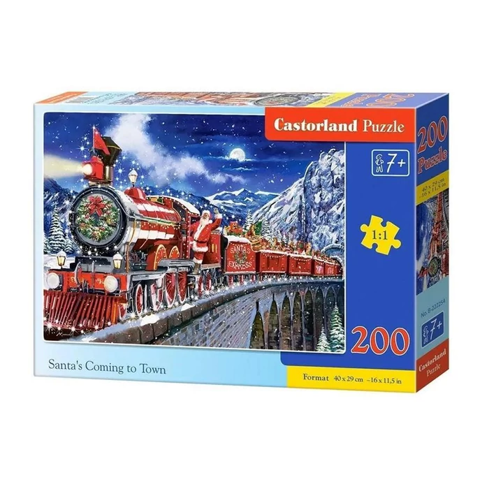 Castorland B-222254 - Mikulás vonat - 200 db-os puzzle