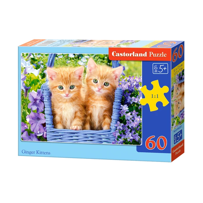 Castorland 60 db-os puzzle - Cuki vörös cicák (B-066247)