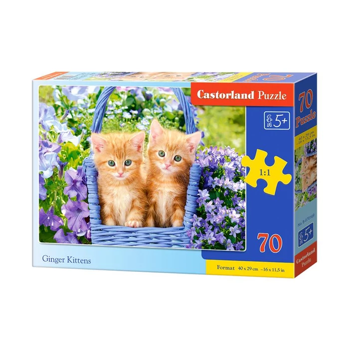 Castorland B-070169 - Aranyos vörös kiscicák - 70 db-os puzzle