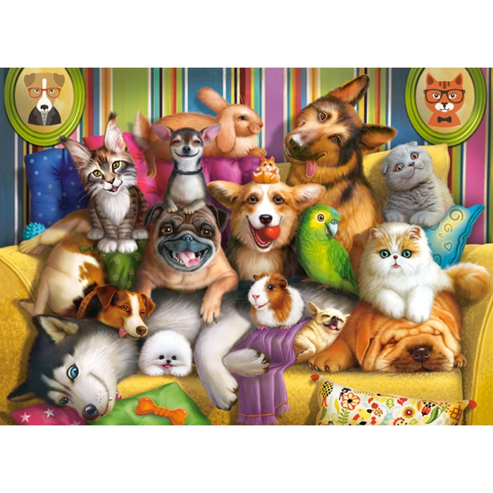 Castorland 70 db-os puzzle - Játékos kiskedvencek (B-070176)