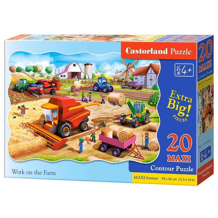 Castorland C-02436 - Munka a farmon - 20 db-os Maxi puzzle