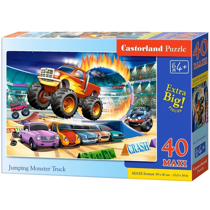 Castorland B-040308 - Monster Truck a levegőben - 40 db-os Maxi puzzle