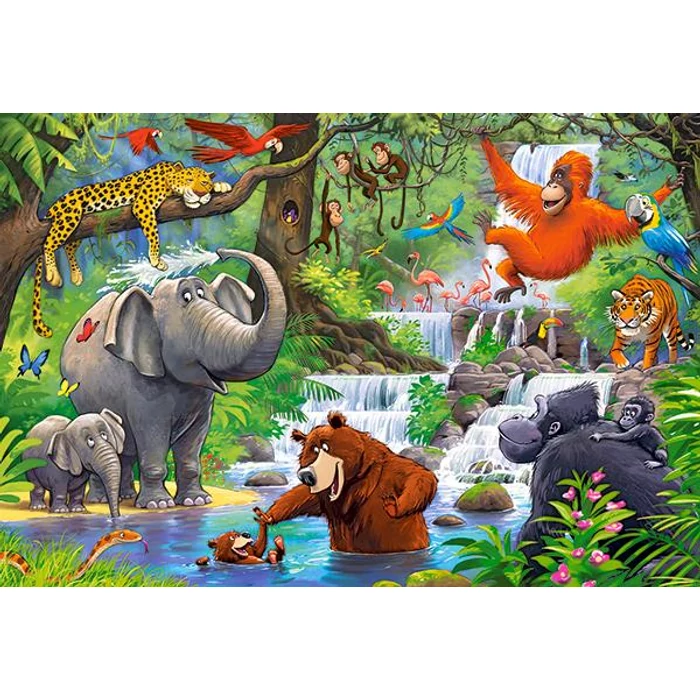 Castorland B-040315 - A dzsungel állatai - 40 db-os Maxi puzzle