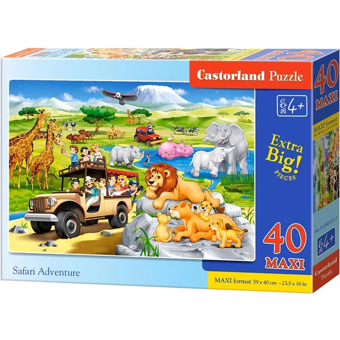 Castorland B-040322 - Szafari kaland - 40 db-os Maxi puzzle