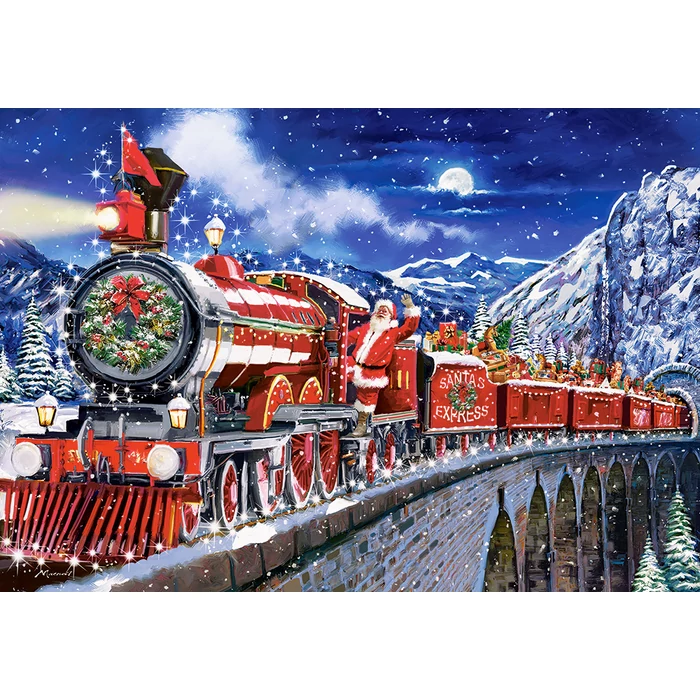 Castorland 1000 db-os puzzle - Mikulás érkezik a városba (C-104833)
