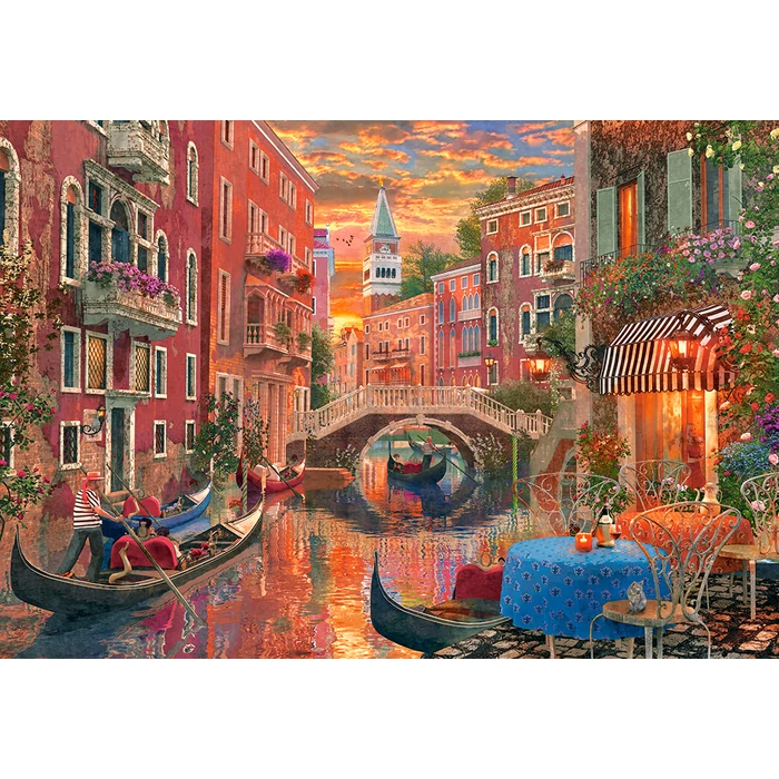 Castorland 1500 db-os puzzle - Romatikus este Velencében (C-151981)