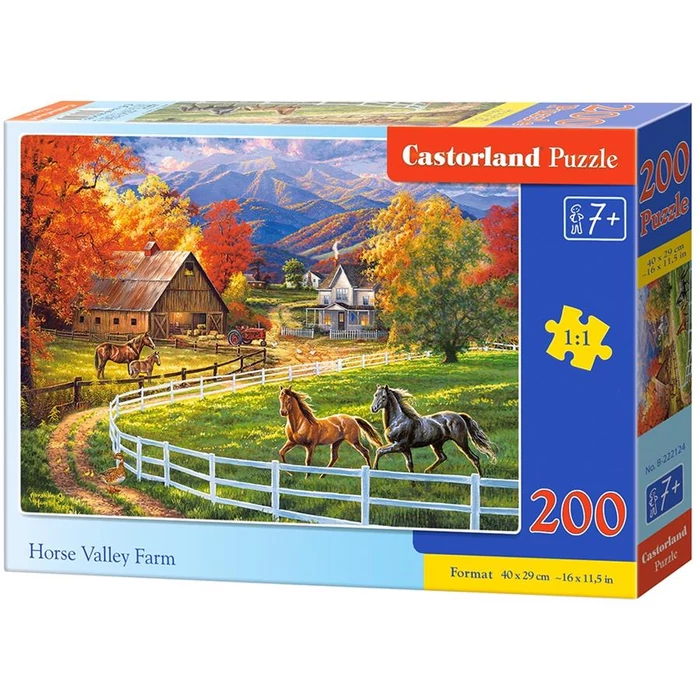 Castorland B-222124 - Lovak völgye - 200 db-os puzzle