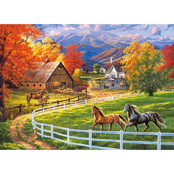 Castorland B-222124 - Lovak völgye - 200 db-os puzzle