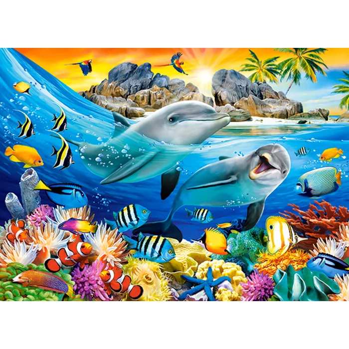 Castorland B-111169 - Delfinek a trópusokon - 100 db-os puzzle