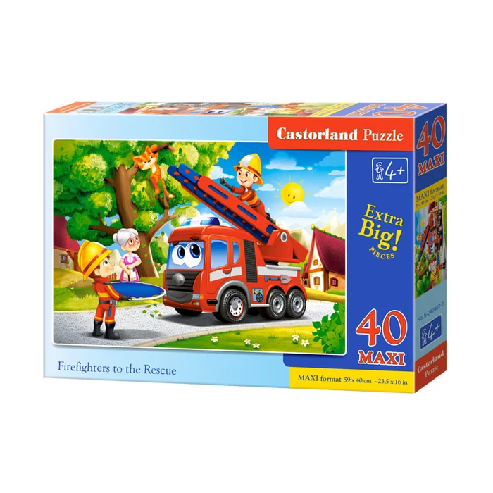 Castorland B-040407 - Tűzoltók mentés közben - 40 db-os MAXI puzzle