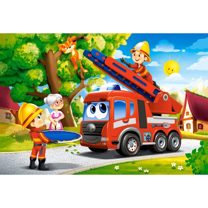 Castorland B-040407 - Tűzoltók mentés közben - 40 db-os MAXI puzzle