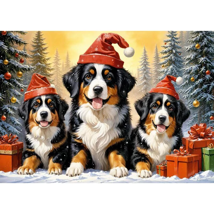 CherryPazzi 31254 - Holiday Puppies - 1000 db-os puzzle