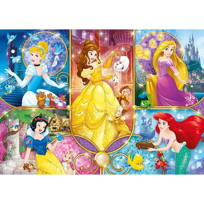 Clementoni 20140 - Disney Princess - Kollázs - 104 db-os Ragyogó puzzle ...