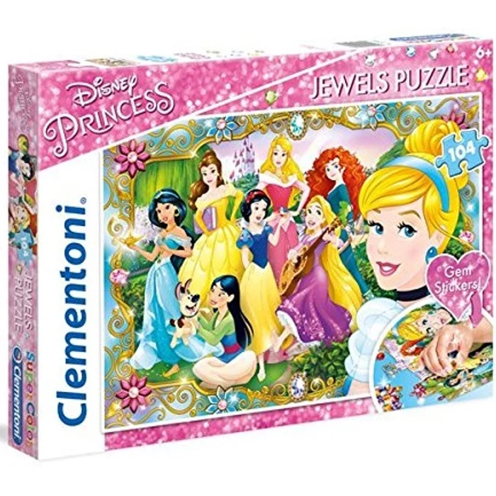 Clementoni 20147 - Disney Princess - 104 db-os puzzle Ékkövekkel ...