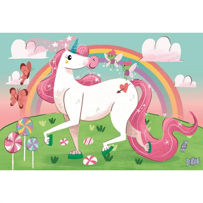 Clementoni 24754 - Vidám unikornisok - 2 x 20 db-os puzzle