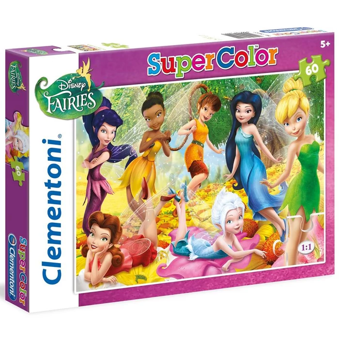Clementoni 26921- Disney Tündérek - 60 db-os Szuper Színes puzzle