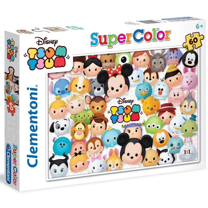 Clementoni 26951 - Disney - Tsum Tsum - 60 db-os Szuper Színes  puzzle