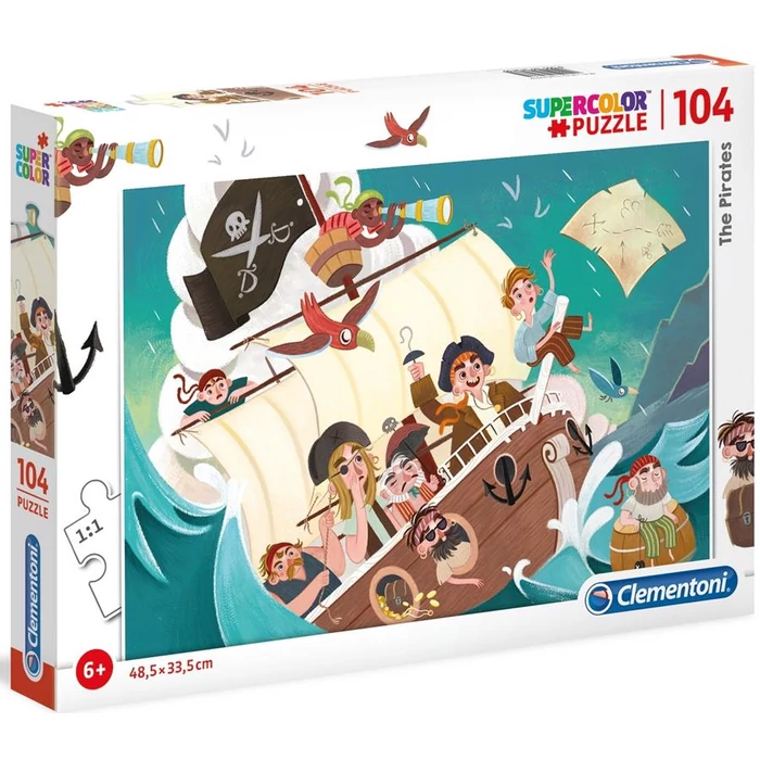 Clementoni 27278 - Kalózok - 104 db-os Szuper Színes puzzle