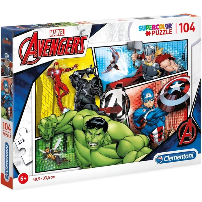 Clementoni 27284 - Avengers - Bosszúállók - 104 db-os Szuper Színes puzzle