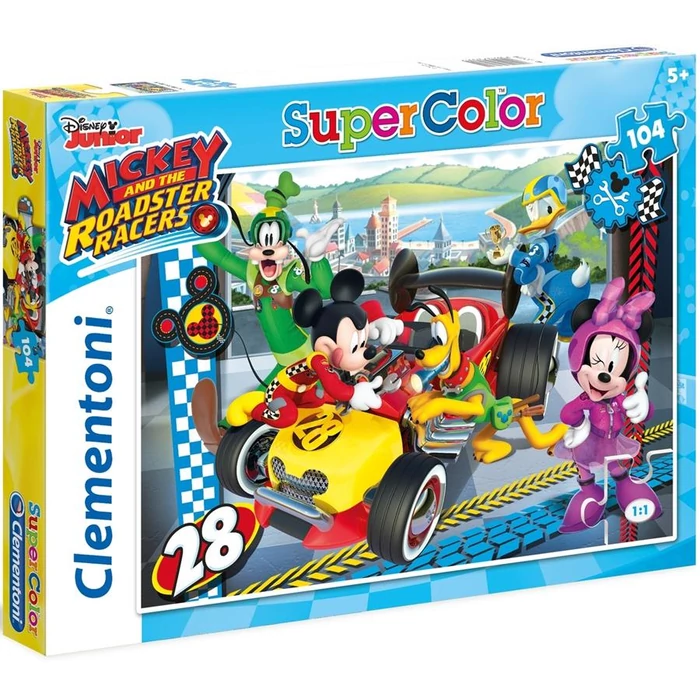 Clementoni 27984 - Mickey Mouse és barátai - Verseny - 104 db-os Szuper színes puzzle