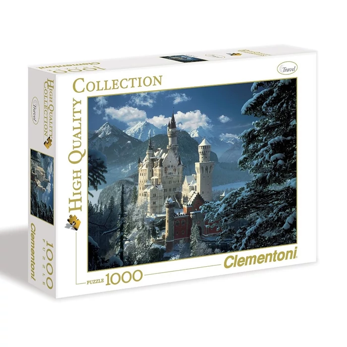 Clementoni 31390 - A Neuschwanstein kastély télen - 1000 db-os puzzle
