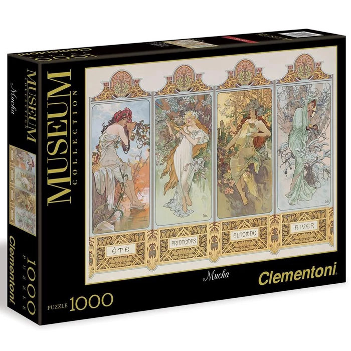 Clementoni 39177- Museum Collection - Mucha - Négy évszak - 1000 db-os puzzle