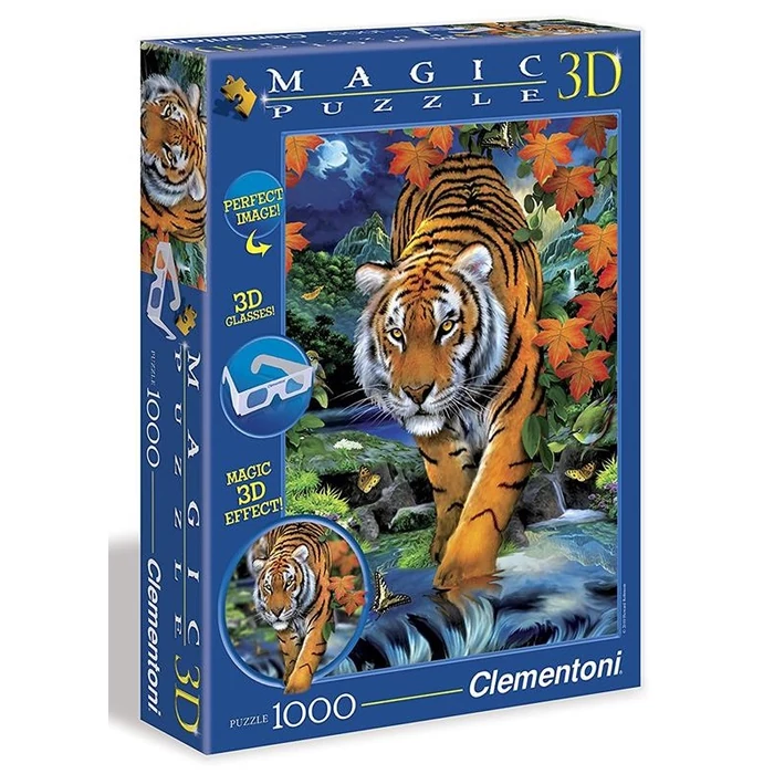 Clementoni 39185 - Tigris - 1000 db-os 3D magic puzzle
