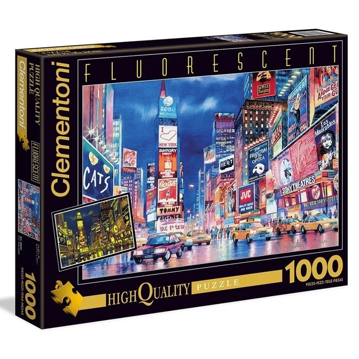Clementoni 39249 - Fluoreszkáló puzzle - New York - 1000 db-os puzzle