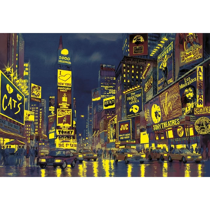 Clementoni 39249 - Fluoreszkáló puzzle - New York - 1000 db-os puzzle