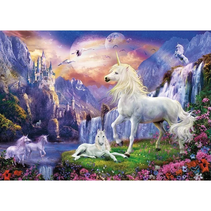 Clementoni 39285 - Fluoreszkáló puzzle - Unikornis - 1000 db-os puzzle