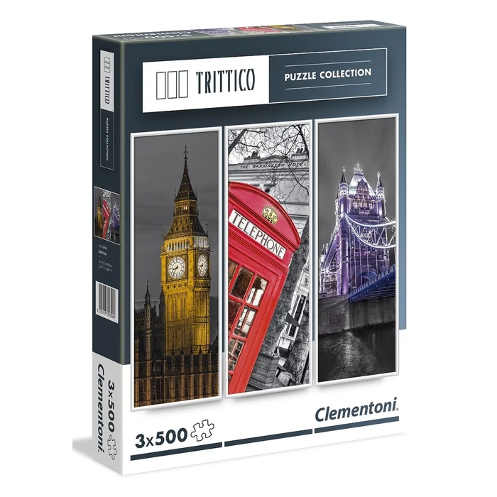 Clementoni 39306 - Trittico - London - 3 x 500 db-os puzzle