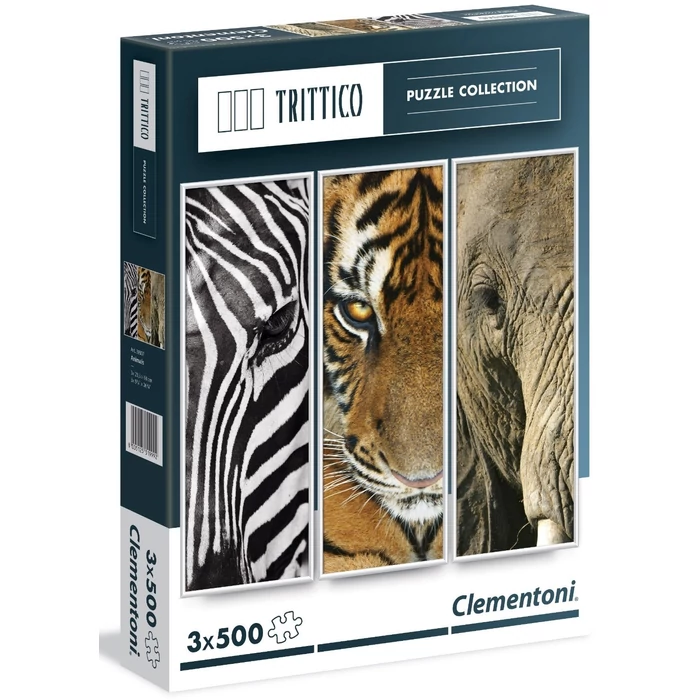 Clementoni 39307 - Trittico - Állatok - 3 x 500 db-os puzzle