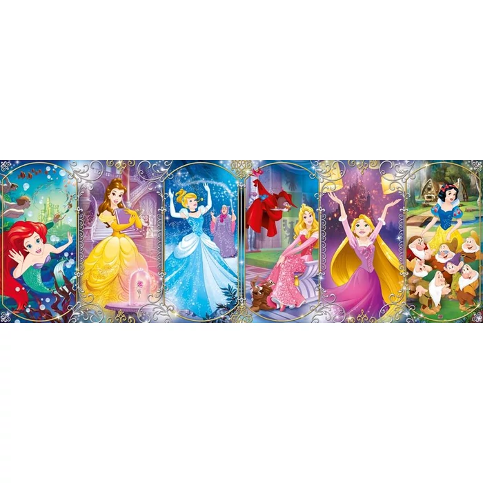 Clementoni 39444 - Panoráma puzzle - Disney Princess - 1000 db-os puzzle