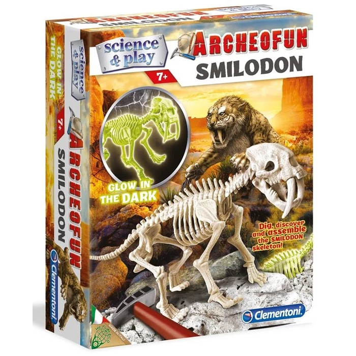 Clementoni 61253 - Archeofun - Világító Kardfogú tigris tudományos játék