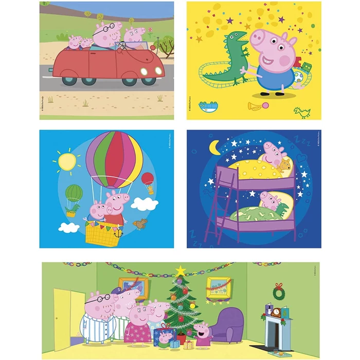 Clementoni 20271 - Peppa malac - 10 az 1-ben Szuper színes puzzle (18, 30, 48, 60)