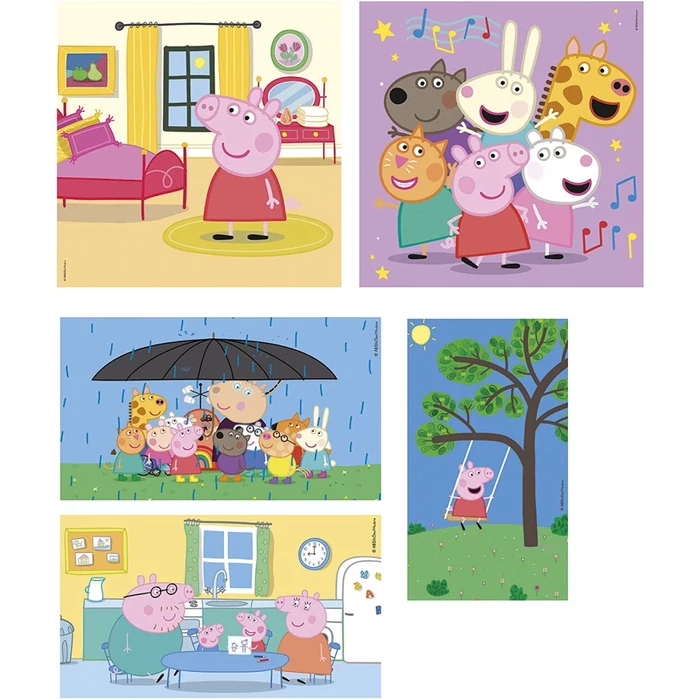 Clementoni 20271 - Peppa malac - 10 az 1-ben Szuper színes puzzle (18, 30, 48, 60)