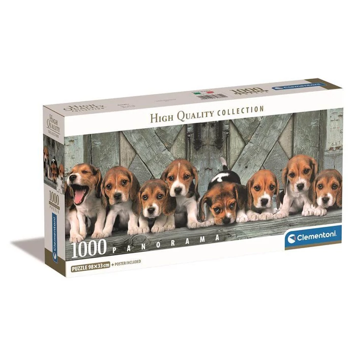 Clementoni 39869 - Panoráma puzzle - Beagles - 1000 db-os Compact puzzle