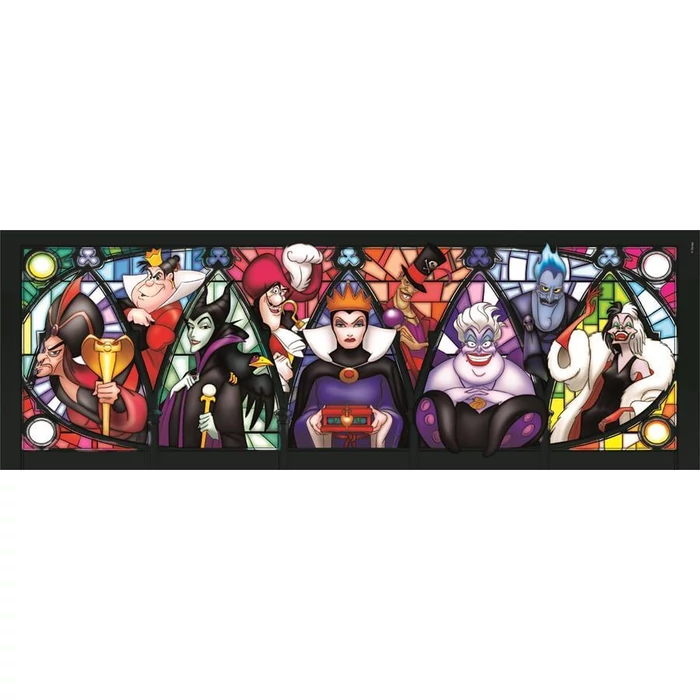 Clementoni 39872 - Panoráma puzzle - Disney gonoszak - 1000 db-os Compact puzzle