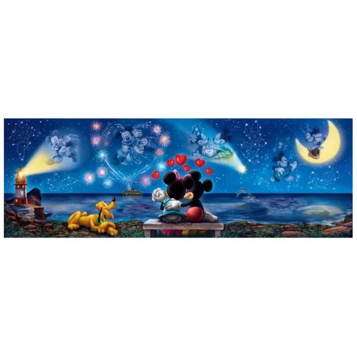 Clementoni 39503 - Panoráma puzzle - Disney Mickey and Minnie - 1000 db-os Compact puzzle