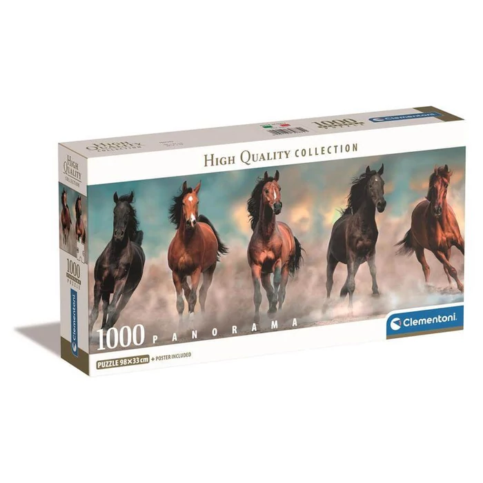 Clementoni 39875 - Panoráma puzzle - Lovak - 1000 db-os Compact puzzle