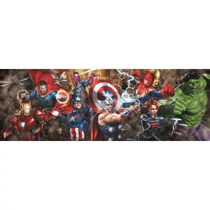 Clementoni 39877 - Panoráma puzzle - Marvel - 1000 db-os Compact puzzle