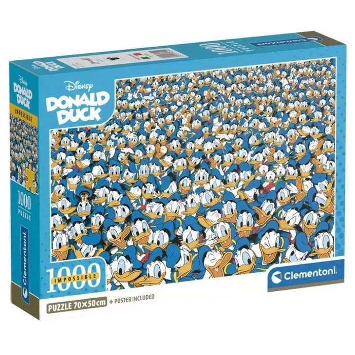 Clementoni 39799 Compact puzzle - A lehetetlen puzzle - Donald kacsa - 1000 db-os puzzle