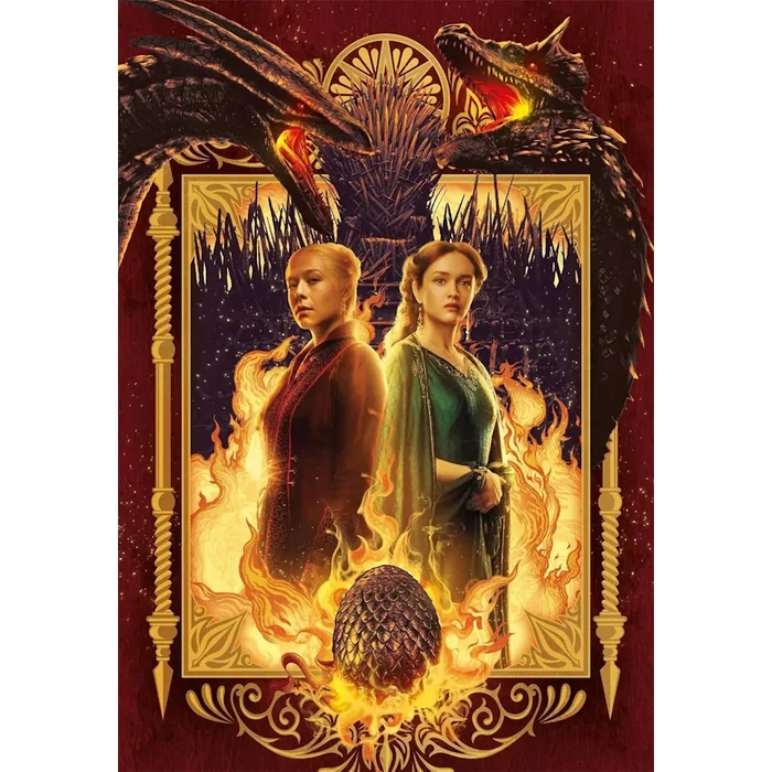 Clementoni 39903 Compact puzzle - Dungeon and  Dragons - A sárkány csata - 1000 db-os puzzle