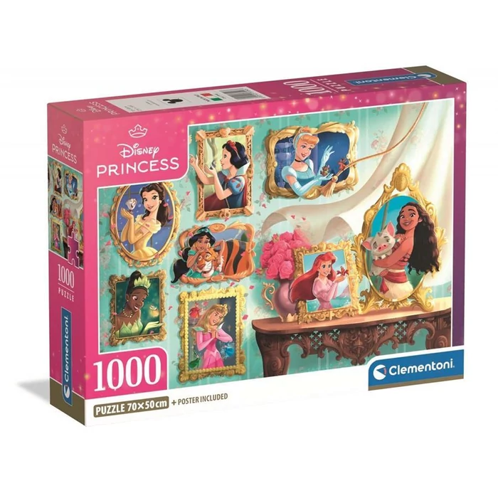 Clementoni 1000 db-os Compact puzzle - High Quality Collection - Diesney Hercegnők (37046)