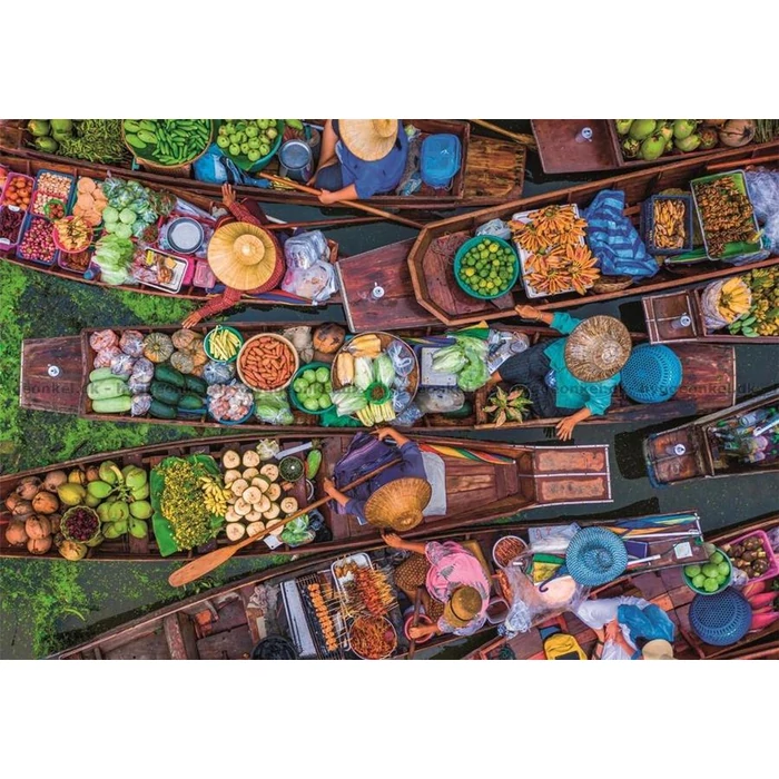 Clementoni 39882 - High Quality Collection - Thaiföld, úszó piaca - 1000 db-os puzzle