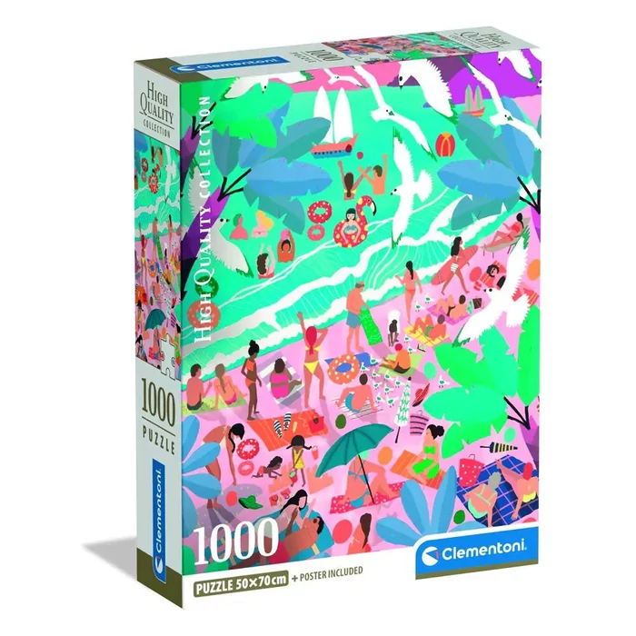 Clementoni 1000 db-os Compact puzzle - High Quality Collection - Vasárnap a strandon (39938)