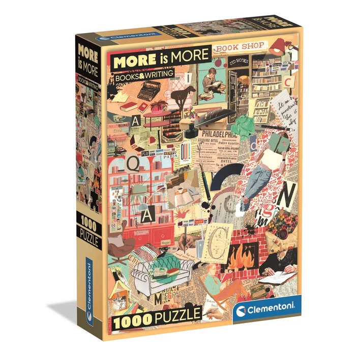 Clementoni 37074 - More is More - Books and Writting - 1000 db-os Compact puzzle