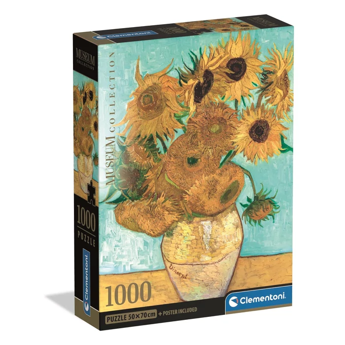 Clementoni 39966 - Museum Collection - Sunflowers - 1000 db-os Compact puzzle