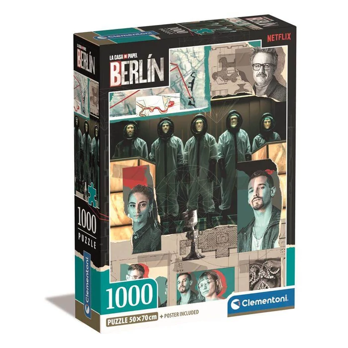 Clementoni 39848 - Netflix Berlin - A csapat - 1000 db-os Compact puzzle