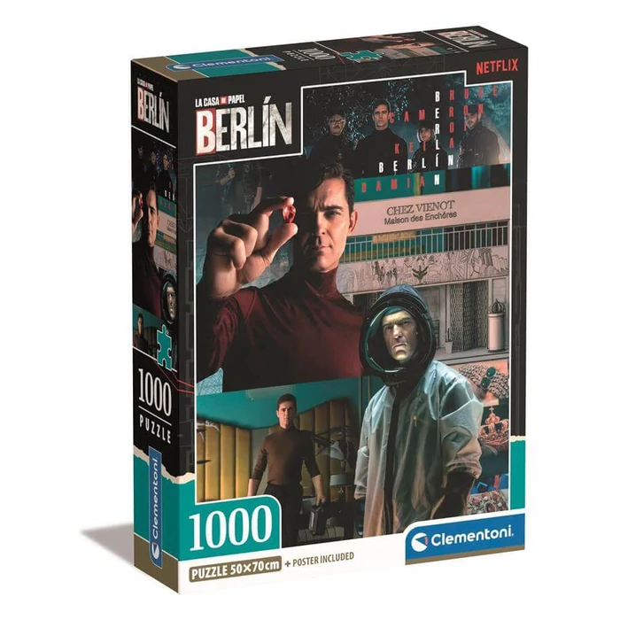 Clementoni 39850 - Netflix Berlin - A rablás - 1000 db-os Compact puzzle
